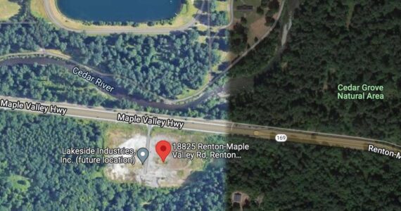 What was originally the location of the proposed asphalt plant on State Route 169 is now in consideration for public preservation, which Lakeside Industries has stated to be open to. (Google Maps screenshot).