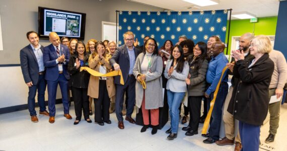 Renton city officials cut the ribbon alongside representatives from Renton School District and HCP OneHealthPort to celebrate the Student Health Hub being available in all city schools. Photo provided by the city of Renton