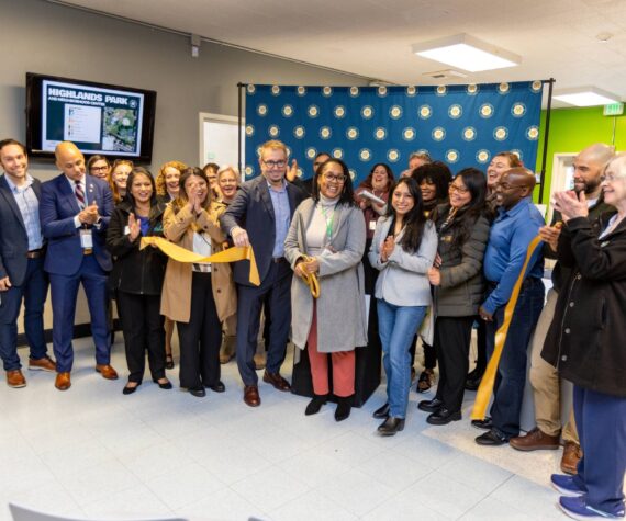 Renton city officials cut the ribbon alongside representatives from Renton School District and HCP OneHealthPort to celebrate the Student Health Hub being available in all city schools. Photo provided by the city of Renton