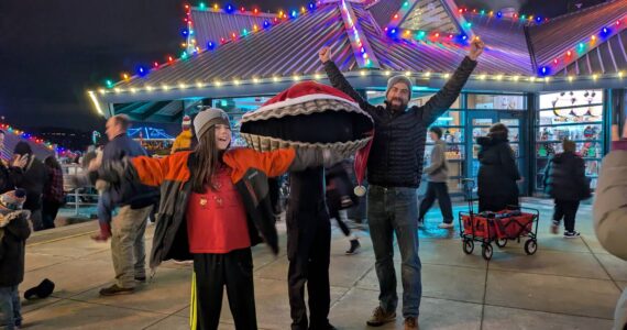 The Ivar’s Clam made an appearance at the 2024 Clam Lights opening night - will the Clam return this year on Dec. 5? Photo by Bailey Jo Josie/Sound Publishing