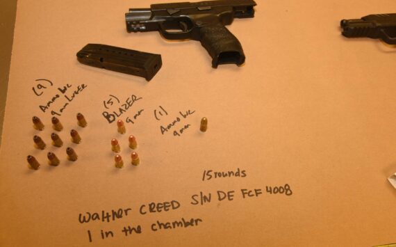 Photos of one of the firearms retrieved during the arrest. Courtesy of Renton Police Department