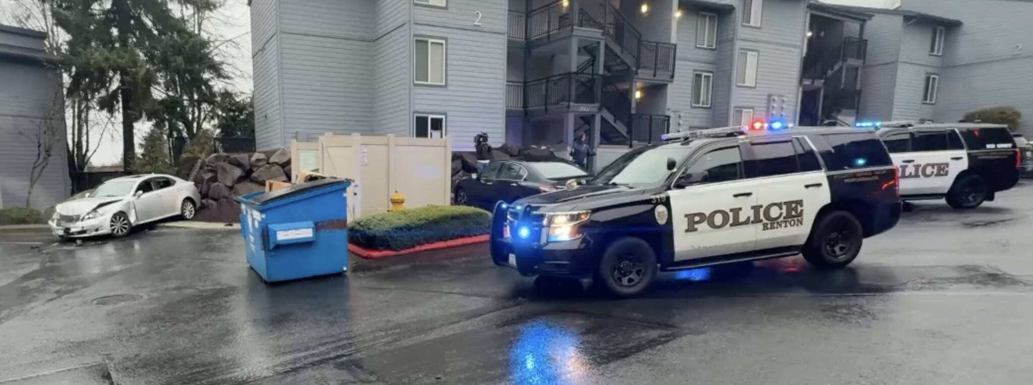 The car that rammed police. Screenshot of RPD video.