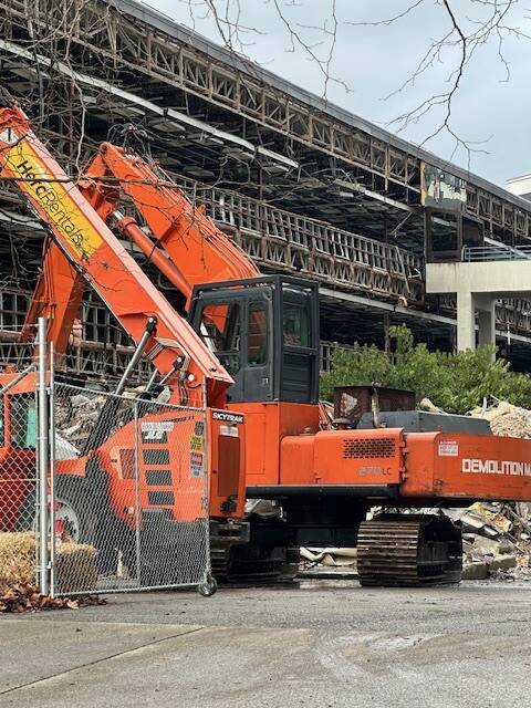 Demolition has begun on the former Boeing office building on Garden Avenue. Photo provided by Sheryl Friesz
