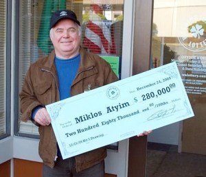 Renton's Miklos Atyim collecting a $280