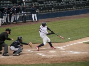 Jordyn Perry knocks in Lindbergh's first run Saturday at Cheney Stadium against Mount Rainier.
