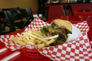 This double cheese burger has two third-pound beef patties grilled fresh at Burger Town. The gourmet burger shop opened last month as the only burger joint in downtown Renton.