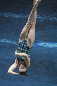 Hazen’s Sarah McCormick dives at the 3A state meet last spring.