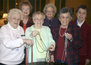 A costume jewelry sale held by this group of women at Merrill Gardens raised $701 for the Salvation Army Renton Rotary Food Bank. Back row