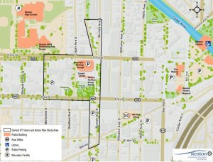 A map included with the draft RFP showing the area included.