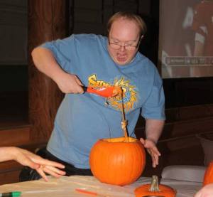 Members of Renton's 'Club Thursday' carved pumpkins Oct. 17 at the Senior Activity Center.