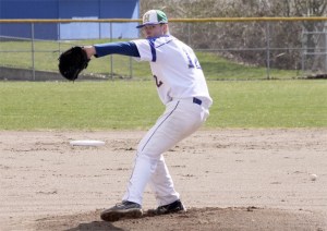 Hazen's Zac Kolterman pitches against Renton April 6.