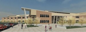 An artistic rendering by NAC Architecture of middle school no. 4