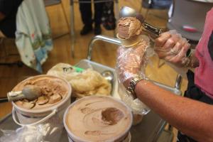 National Chocolate Ice Cream Day was celebrated at the Renton Senior Activity Center Friday with games and of course