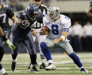 Cory Redding (94) playing against Dallas last season.