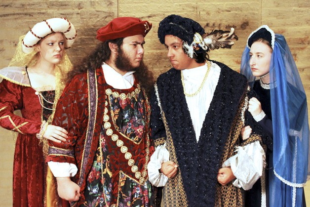 Liberty High School presents Shakespeare’s Romeo and Juliet this November. The Capulets (Paige Fallon and Ari Kohrn