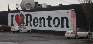 This 'I (heart) Renton' mural is one of Rick Moreno's many downtown works.