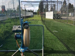 Thieves stole this and one other pitching machine