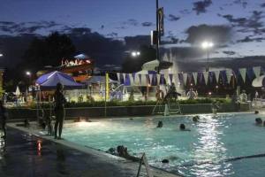 Swimming under the stars.