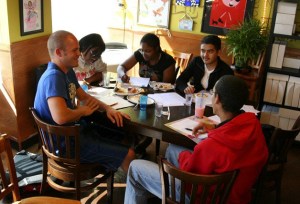 Students from  the Renton High School student newspaper