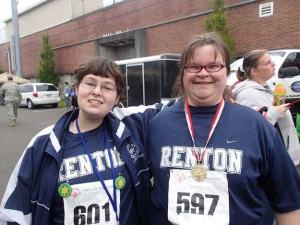 Track athletes Wille Veness and Justine Martin.