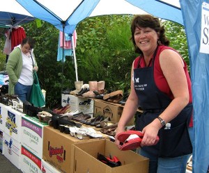 Robin Allsopp volunteers at the Vision House Bargain Bash Garage Sale over the weekend. A group of about 150 volunteers raised about $14