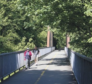 The warm weather and sunshine encouraged lots of residents to get out and hit the Cedar River Trail for some exercise.