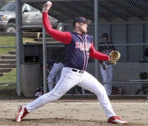 Lindbergh's Matt Stuart pitches against Highline April 18.