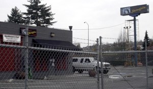 The sign for the new strip club in Renton