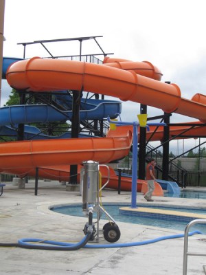 It takes at least 10 hours to vacuum each of the pools at the Henry Moses Aquatic Center.