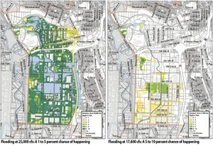 Two potential flood scenarios