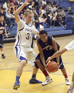 Hazen’s Brody Graybeal plays defense against Lindbergh last season.