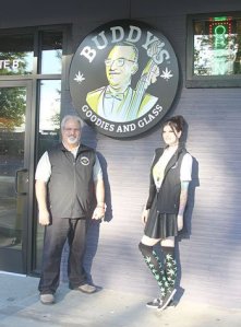 Myles Kahn and ‘budtender’ Alissa Ruth