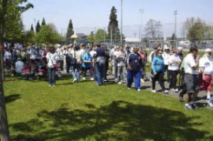 About 300 people participated in the 25th annual CROPWALK Sunday on the Cedar River Trail.