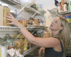 Baiba Rubino uses reusable containers and takes and recycles all the cardboard