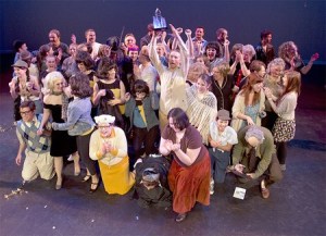 Liberty High School’s cast of “Little Shop of Horrors” accepts the award for Outstanding Overall Musical at The 10th Annual 5th Avenue Awards