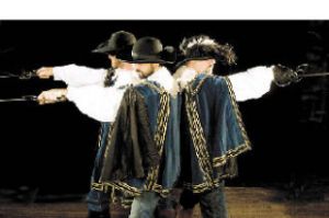 Left to right: Hans Altwies stars as Athos