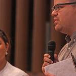 Rally organizers Bailey Stober and Satwinder Kaur address the crowd. MARK KLAAS, Reporter