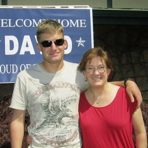 Laurie Finlayson welcomes home her son, David, after deployment to the Pacific Rim. COURTESY PHOTO