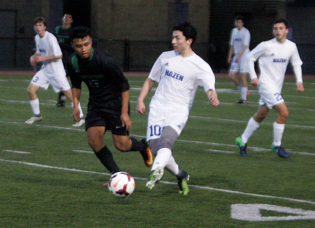 Hazen boys soccer lose to Kentwood on April 18 | GALLERY