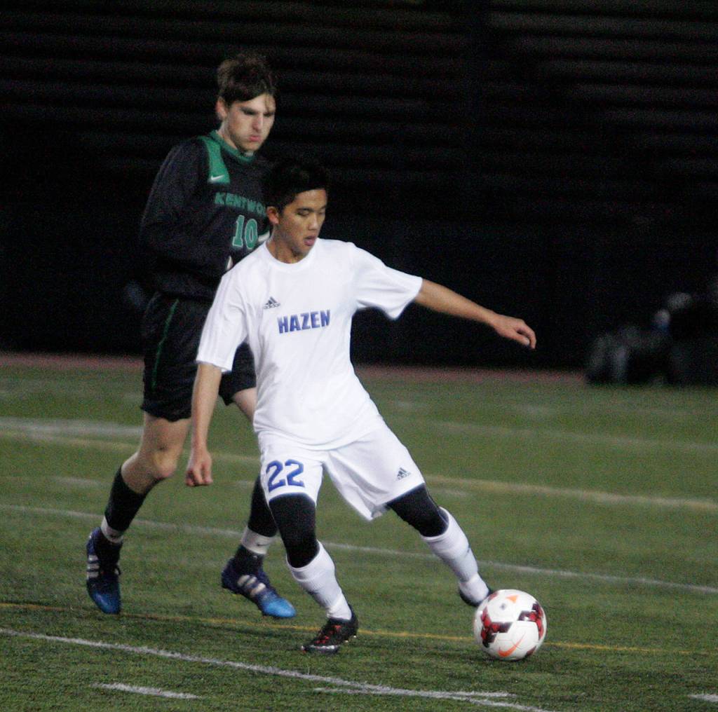 Hazen boys soccer lose to Kentwood on April 18 | GALLERY