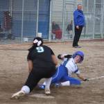 Hazen senior Tessa DeBartolo was called safe after sliding into homeplate Thursday.