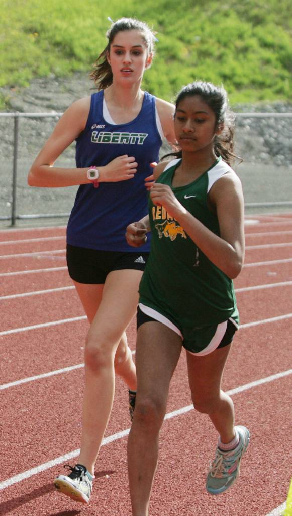 Junior Hannah Norton came in fifth place overall in the 1600 meters Thursday with a time of 6:17.4.