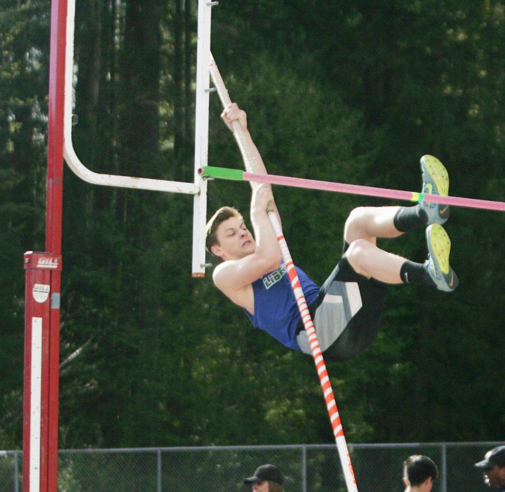 Sophomore Glenn Berg finished in fourth place Thursday in the pole vault. His final height was recorded at 8&rsquo;0.
