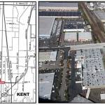 The photo on the right shows the South 228th Street overpass across the BNSF Railway tracks.