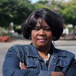 Local artist Adrienne La Faye says her goal is to invoke some sort of emotion with her art. (Leah Abraham | Renton Reporter)