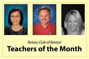 From left, Jennifer Lin, Malcolm Collie and Sarah Jensen were selected as October&rsquo;s teachers of the month. (Courtesy photos)