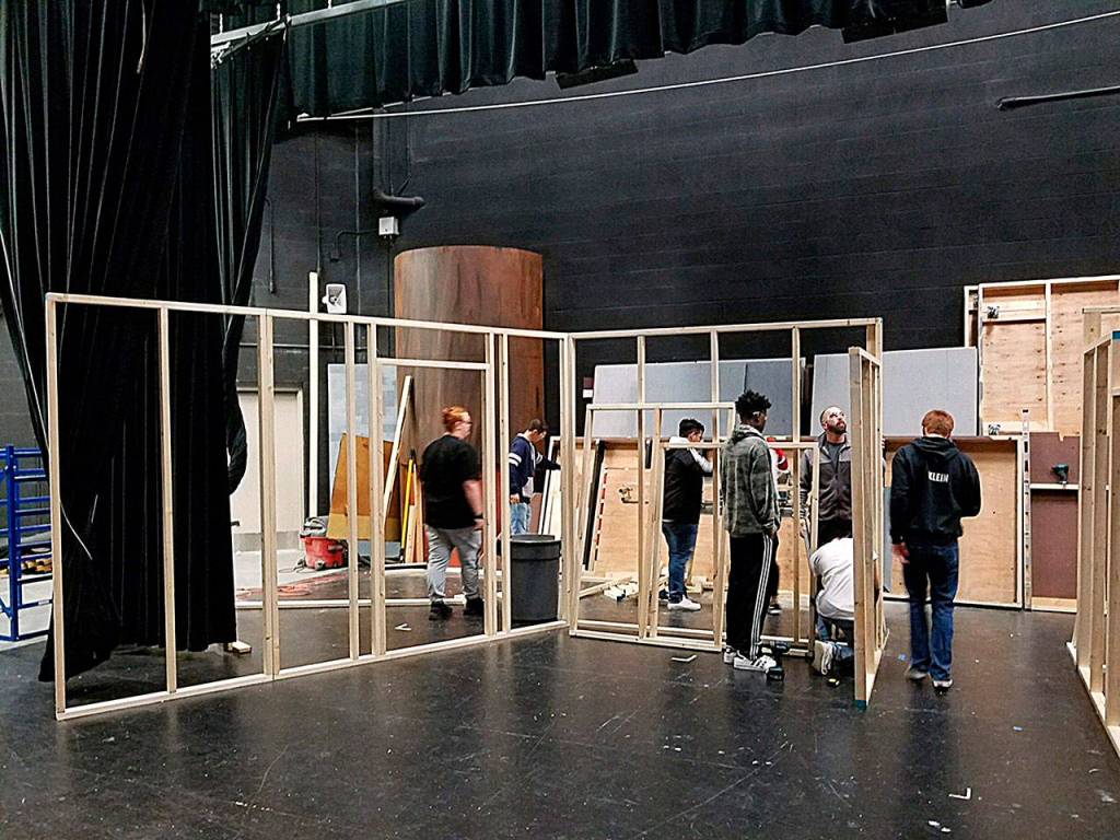 The schools construction and industrial technology class helped build the plays set. (Photo courtesy of Renton School District)