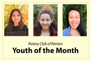 Renton Rotary selects Youth of the Month for January