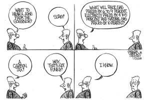 Joking about carbon tax