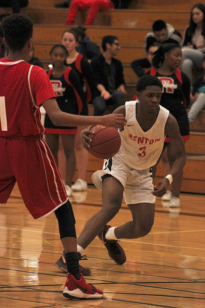 The Renton boys continued its winning ways Friday beating Tyee 82-42. The Indians are both undefeated in league play and at home. (Leah Abraham | Renton Reporter)